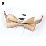 New Arrival Men's Fashion Plain Bowtie Polyester Pre Tied Wedding Bow Tie Suits Tie