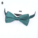 New Arrival Men's Fashion Plain Bowtie Polyester Pre Tied Wedding Bow Tie Suits Tie