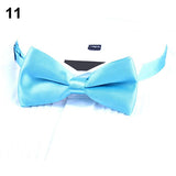 New Arrival Men's Fashion Plain Bowtie Polyester Pre Tied Wedding Bow Tie Suits Tie