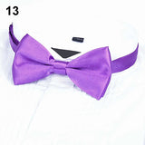 New Arrival Men's Fashion Plain Bowtie Polyester Pre Tied Wedding Bow Tie Suits Tie