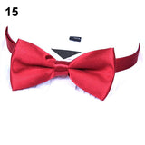 New Arrival Men's Fashion Plain Bowtie Polyester Pre Tied Wedding Bow Tie Suits Tie
