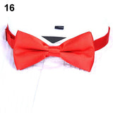 New Arrival Men's Fashion Plain Bowtie Polyester Pre Tied Wedding Bow Tie Suits Tie
