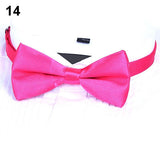 New Arrival Men's Fashion Plain Bowtie Polyester Pre Tied Wedding Bow Tie Suits Tie