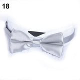 New Arrival Men's Fashion Plain Bowtie Polyester Pre Tied Wedding Bow Tie Suits Tie