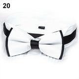 New Arrival Men's Fashion Plain Bowtie Polyester Pre Tied Wedding Bow Tie Suits Tie