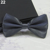 New Arrival Men's Fashion Plain Bowtie Polyester Pre Tied Wedding Bow Tie Suits Tie