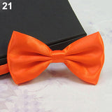 New Arrival Men's Fashion Plain Bowtie Polyester Pre Tied Wedding Bow Tie Suits Tie