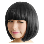 Women Fashion Short Straight Hair Full Cosplay Party Bob Hair Evening Party Wig