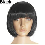 Women Fashion Short Straight Hair Full Cosplay Party Bob Hair Evening Party Wig