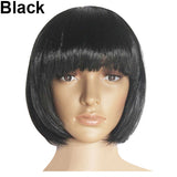 Women Fashion Short Straight Hair Full Cosplay Party Bob Hair Evening Party Wig