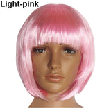 Women Fashion Short Straight Hair Full Cosplay Party Bob Hair Evening Party Wig