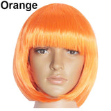 Women Fashion Short Straight Hair Full Cosplay Party Bob Hair Evening Party Wig