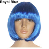 Women Fashion Short Straight Hair Full Cosplay Party Bob Hair Evening Party Wig