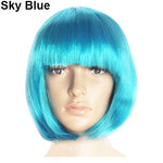 Women Fashion Short Straight Hair Full Cosplay Party Bob Hair Evening Party Wig