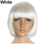 Women Fashion Short Straight Hair Full Cosplay Party Bob Hair Evening Party Wig