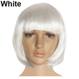 Women Fashion Short Straight Hair Full Cosplay Party Bob Hair Evening Party Wig