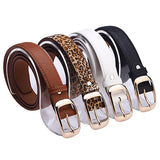 Women Fashion Paint Waist Belt Faux Leather Alloy Buckle Casual Waistband Strap - ENSEIGNE DENIS