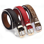 Women Fashion Paint Waist Belt Faux Leather Alloy Buckle Casual Waistband Strap - ENSEIGNE DENIS