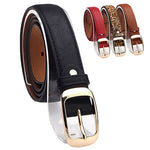 Women Fashion Paint Waist Belt Faux Leather Alloy Buckle Casual Waistband Strap - ENSEIGNE DENIS