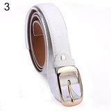 Women Fashion Paint Waist Belt Faux Leather Alloy Buckle Casual Waistband Strap - ENSEIGNE DENIS