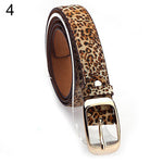 Women Fashion Paint Waist Belt Faux Leather Alloy Buckle Casual Waistband Strap - ENSEIGNE DENIS