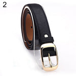 Women Fashion Paint Waist Belt Faux Leather Alloy Buckle Casual Waistband Strap - ENSEIGNE DENIS