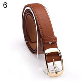 Women Fashion Paint Waist Belt Faux Leather Alloy Buckle Casual Waistband Strap - ENSEIGNE DENIS