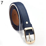 Women Fashion Paint Waist Belt Faux Leather Alloy Buckle Casual Waistband Strap - ENSEIGNE DENIS