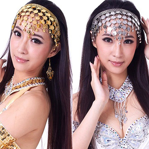 Women Headwear Belly Dance Accessories Costume Dancing Sequins Hair Band