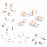 5/10Pcs Punk Women Hip-Hop Braid Hand Cross Shell Leaf Ring Hair Clips Accessory
