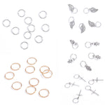 5/10Pcs Punk Women Hip-Hop Braid Hand Cross Shell Leaf Ring Hair Clips Accessory