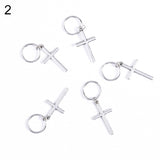 5/10Pcs Punk Women Hip-Hop Braid Hand Cross Shell Leaf Ring Hair Clips Accessory