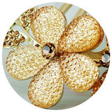 Women Fashion Floral Design Alloy Rhinestone Barrette Hair Clip Comb Hairpin