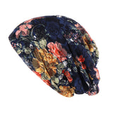 Ethnic Lace Flower Baggy Beanie Cap Women's Spring Summer Breathable Casual Hat - ENSEIGNE DENIS