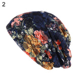 Ethnic Lace Flower Baggy Beanie Cap Women's Spring Summer Breathable Casual Hat - ENSEIGNE DENIS