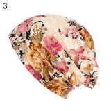 Ethnic Lace Flower Baggy Beanie Cap Women's Spring Summer Breathable Casual Hat - ENSEIGNE DENIS