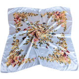 Fashion Peony Flower Autumn Winter Women Square Scarf Neck Cover 90x90cm
