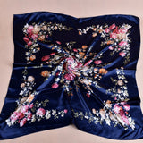 Fashion Peony Flower Autumn Winter Women Square Scarf Neck Cover 90x90cm