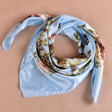 Fashion Peony Flower Autumn Winter Women Square Scarf Neck Cover 90x90cm