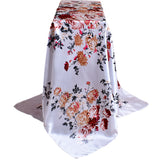 Fashion Peony Flower Autumn Winter Women Square Scarf Neck Cover 90x90cm