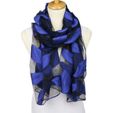 Fashion Organza Flower Leaf Women's Outdoor Travel Soft Smooth Long Scarf Shawl - ENSEIGNE DENIS