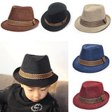 Unisex Kids' Fashion Cool Jazz Pitched Crown Short Brim Hat Cap Fedora Hat