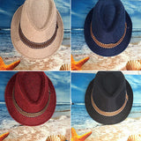Unisex Kids' Fashion Cool Jazz Pitched Crown Short Brim Hat Cap Fedora Hat