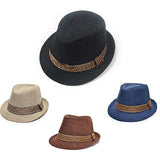 Unisex Kids' Fashion Cool Jazz Pitched Crown Short Brim Hat Cap Fedora Hat