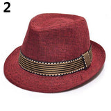 Unisex Kids' Fashion Cool Jazz Pitched Crown Short Brim Hat Cap Fedora Hat