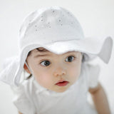 Lovely Toddler Infant Baby Girl Summer Wide Brim Sun Protection Beach Cotton Hat