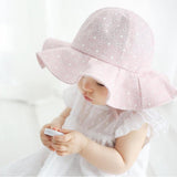 Lovely Toddler Infant Baby Girl Summer Wide Brim Sun Protection Beach Cotton Hat