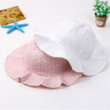 Lovely Toddler Infant Baby Girl Summer Wide Brim Sun Protection Beach Cotton Hat