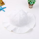 Lovely Toddler Infant Baby Girl Summer Wide Brim Sun Protection Beach Cotton Hat