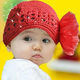 Baby Toddler Beanie Hat Flower Hand Crochet Knit Cap Kids Girls Winter Warm